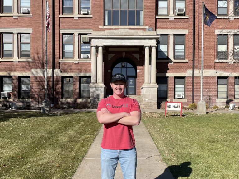 Chase Glover of Grand Island, Nebraska, is studying agronomy at the Nebraska College of Technical Agriculture.